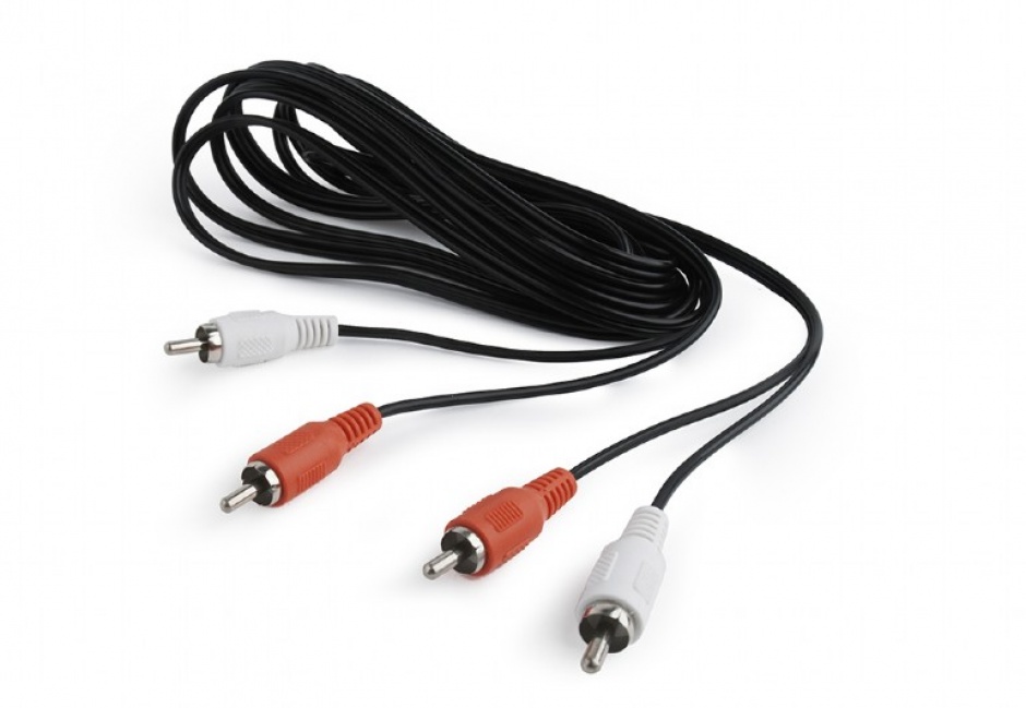 Imagine Cablu audio 2 x RCA la 2 x RCA T-T 3m, Gembird CCA-2R2R-10